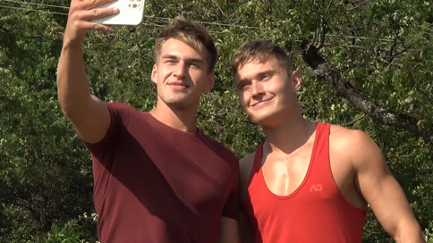 There are going to be no prizes today for guessing who the bottom is going to be in this, the 2nd scene from Private Shots. We join Virgil and Johnny as they are making their way through the forest to Johnny`s favorite spot on the ranch. However, Virgil doesn`t give him much time to enjoy the view as his stomach is grumbling and he needs to eat. When they get to the barn, he realizes that his stomach doesn`t need filling with food, but rather what he is craving is Johnny`s fat cock up his ass. Both of these guys are amongst our top performers, and you can always be guaranteed a great time watching them fuck. This scene ranks up there amongst the best from either of them that we have. We swear it is the fresh air at the ranch that makes all the guys extra horny and always hard as a rock!
